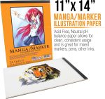 U.S. Art Supply 9" x 12" Premium Manga-Marker Paper Pad, 60 Pound (100gsm), Pad of 24-Sheets (Pack of 2 Pads) - Image 2
